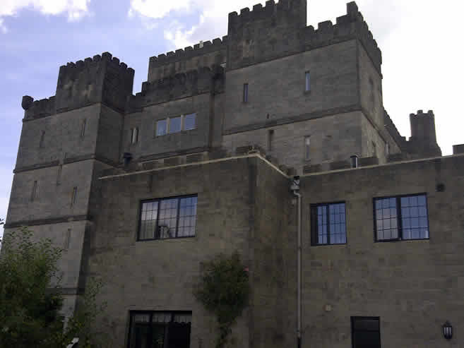 Metal windows in castle in west sussex