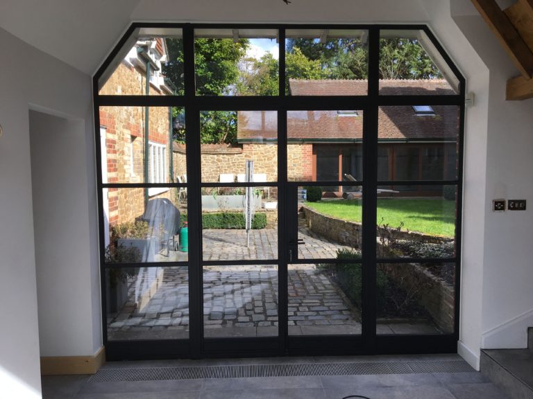 black steel windows and door uk and screen